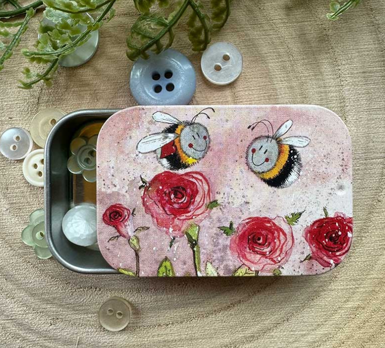 Bees and Roses Sliding Tin